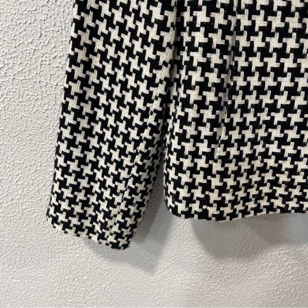 Josephine Blazer Jacket Womens Black / White Patterned  2 Button Front Size 6 - Picture 5 of 13